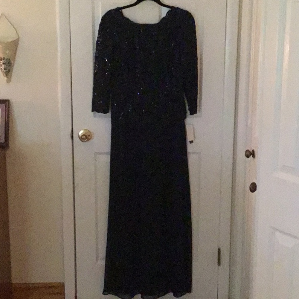 Alex Evening Navy Sequin Evening/ Mother/Bride NWT
